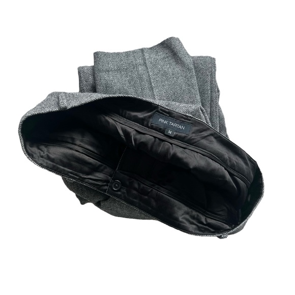 Pink Tartan Wool Blend Pants With Liner Size 14 - Picture 9 of 12